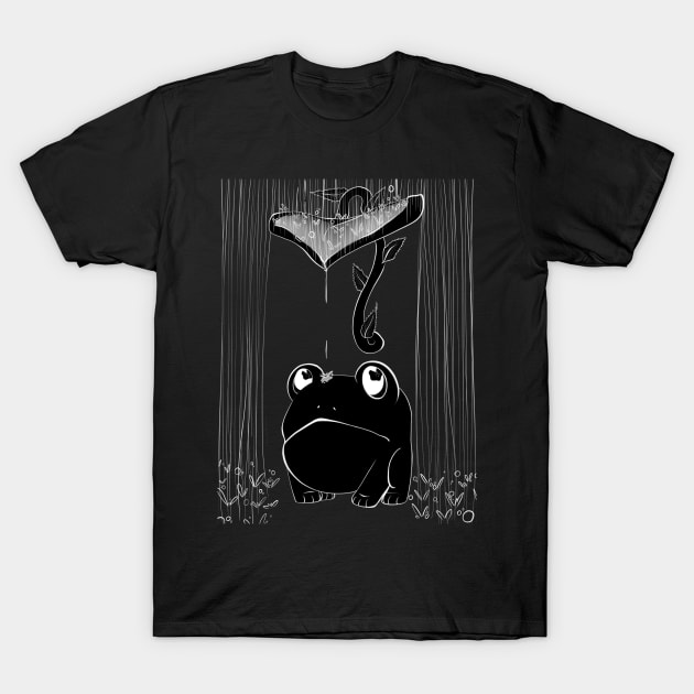 Rainy Toad (Black) T-Shirt by ToothFlavored